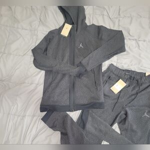 $185 Dri-fit Slim Fit Nike Jordan Pants & Zip Up Hoodie Mens Small
